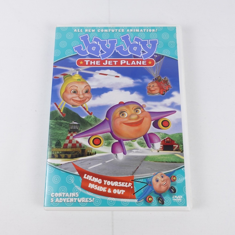 Jay Jay The Jet Plane Liking Yourself Inside & Out DVD 2003 5 Adventures Rare